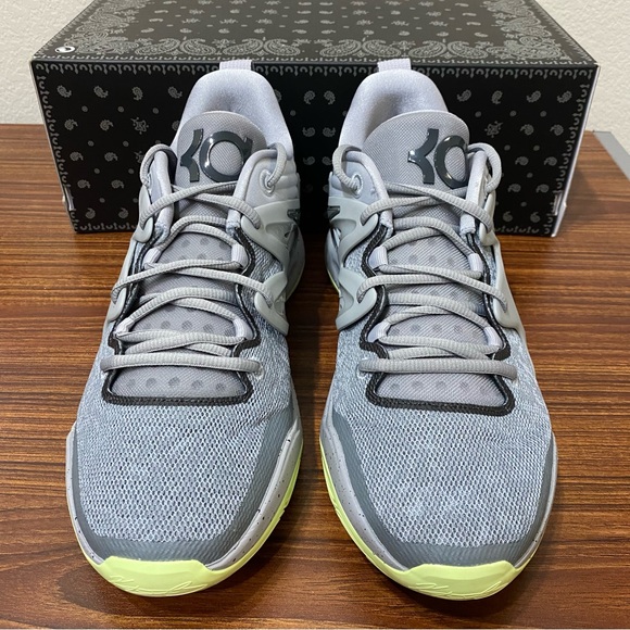Nike KD 15 TB Wolf Grey Volt Lime DO9826-001 Men's Shoes Size 11.5 - Picture 4 of 5